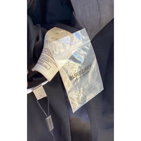 Burberry Tuxedo Striped Uniform Mohair/ Wool Ankle Slacks - Black - Sz 38/ US 4 - Picture 6 of 8